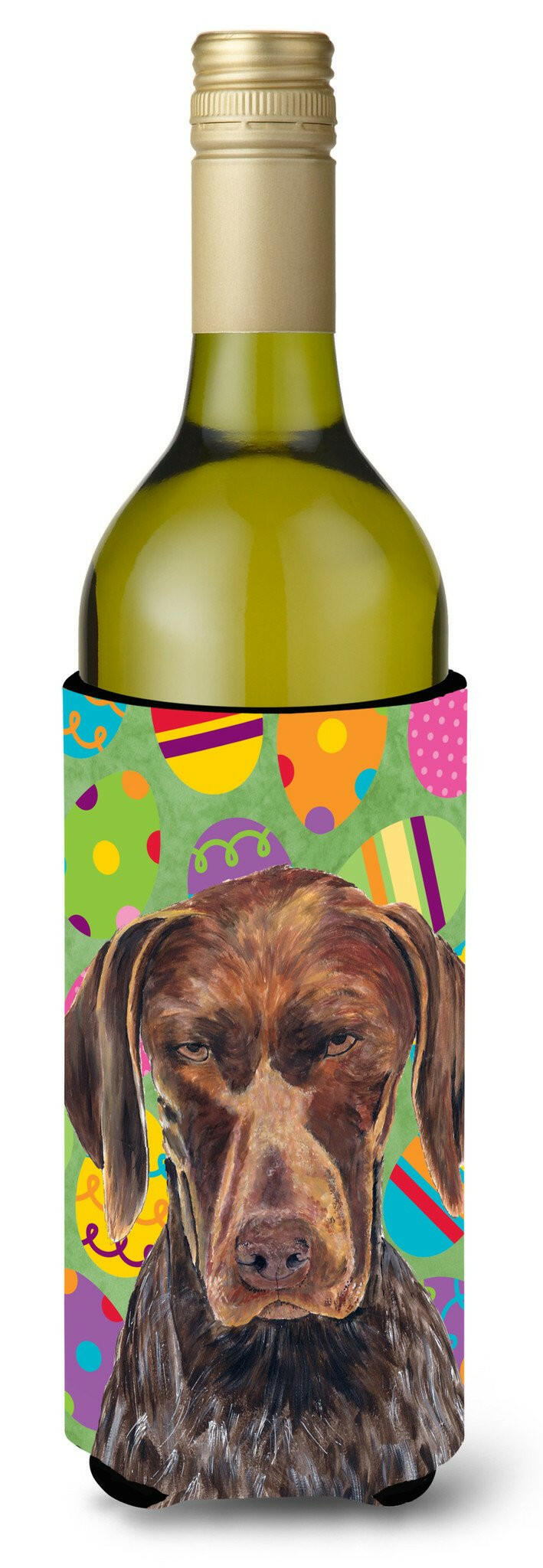 German Shorthaired Pointer Easter Eggtravaganza Wine Bottle Beverage Insulator Beverage Insulator Hugger by Caroline's Treasures