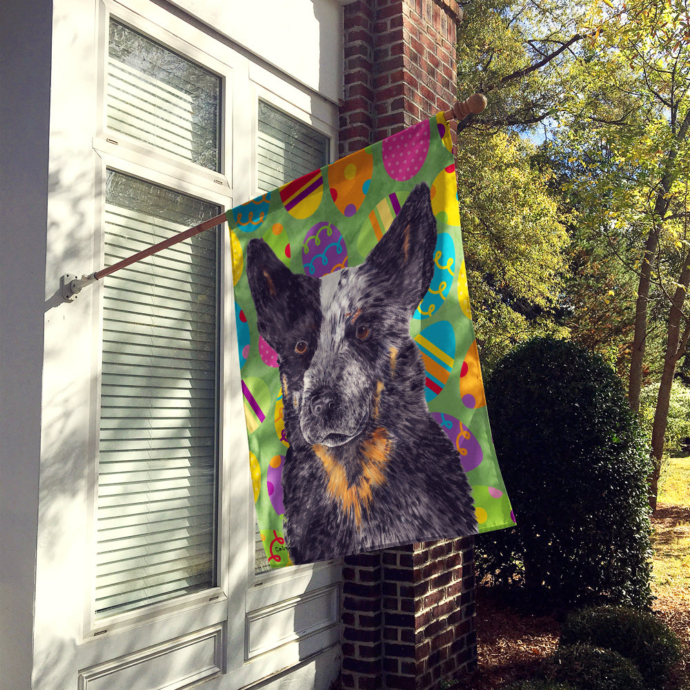 Australian Cattle Dog Easter Eggtravaganza Flag Canvas House Size  the-store.com.