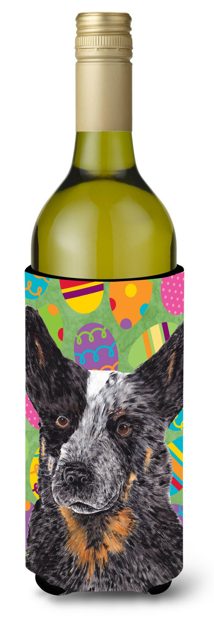 Australian Cattle Dog Easter  Wine Bottle Beverage Insulator Beverage Insulator Hugger by Caroline's Treasures