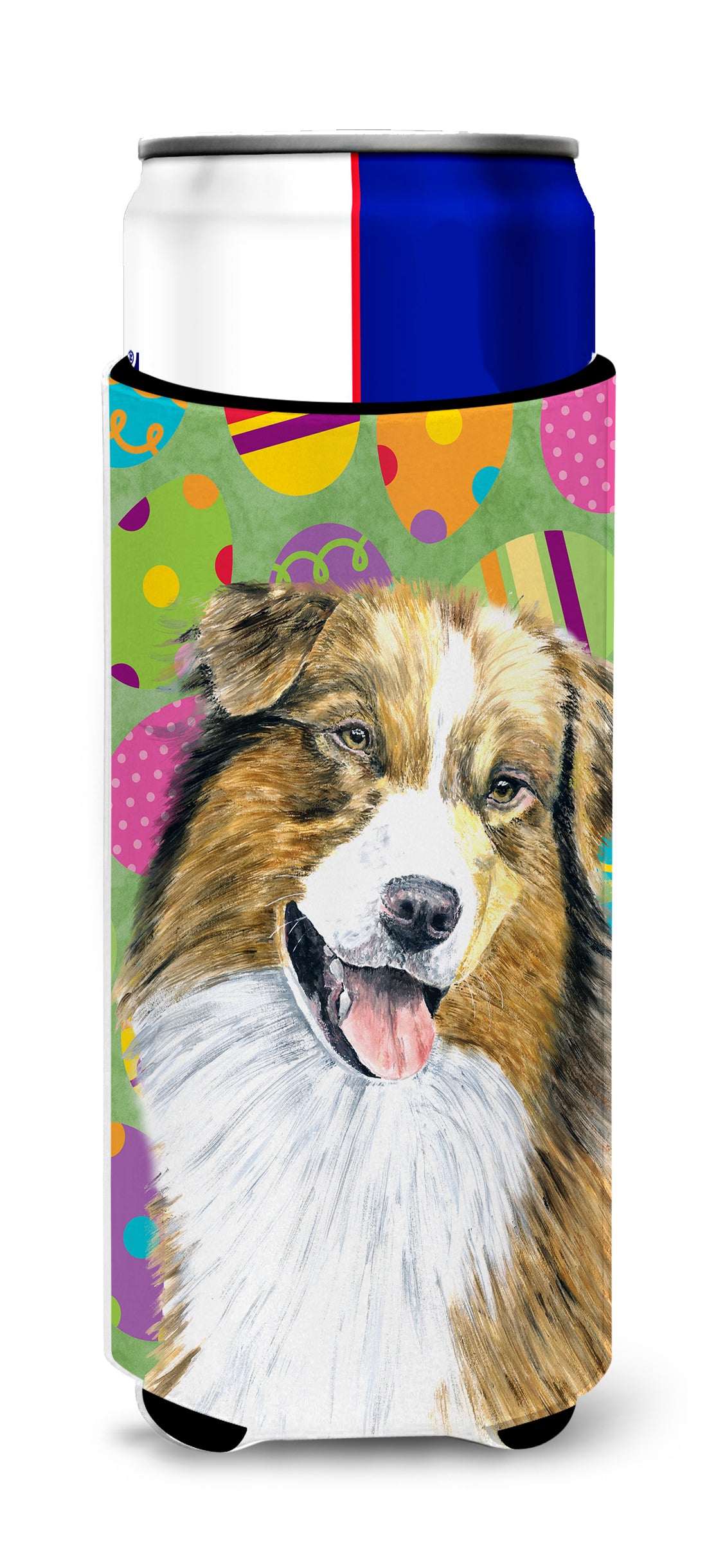 Australian Shepherd Easter Eggtravaganza Ultra Beverage Insulators for slim cans SC9477MUK.