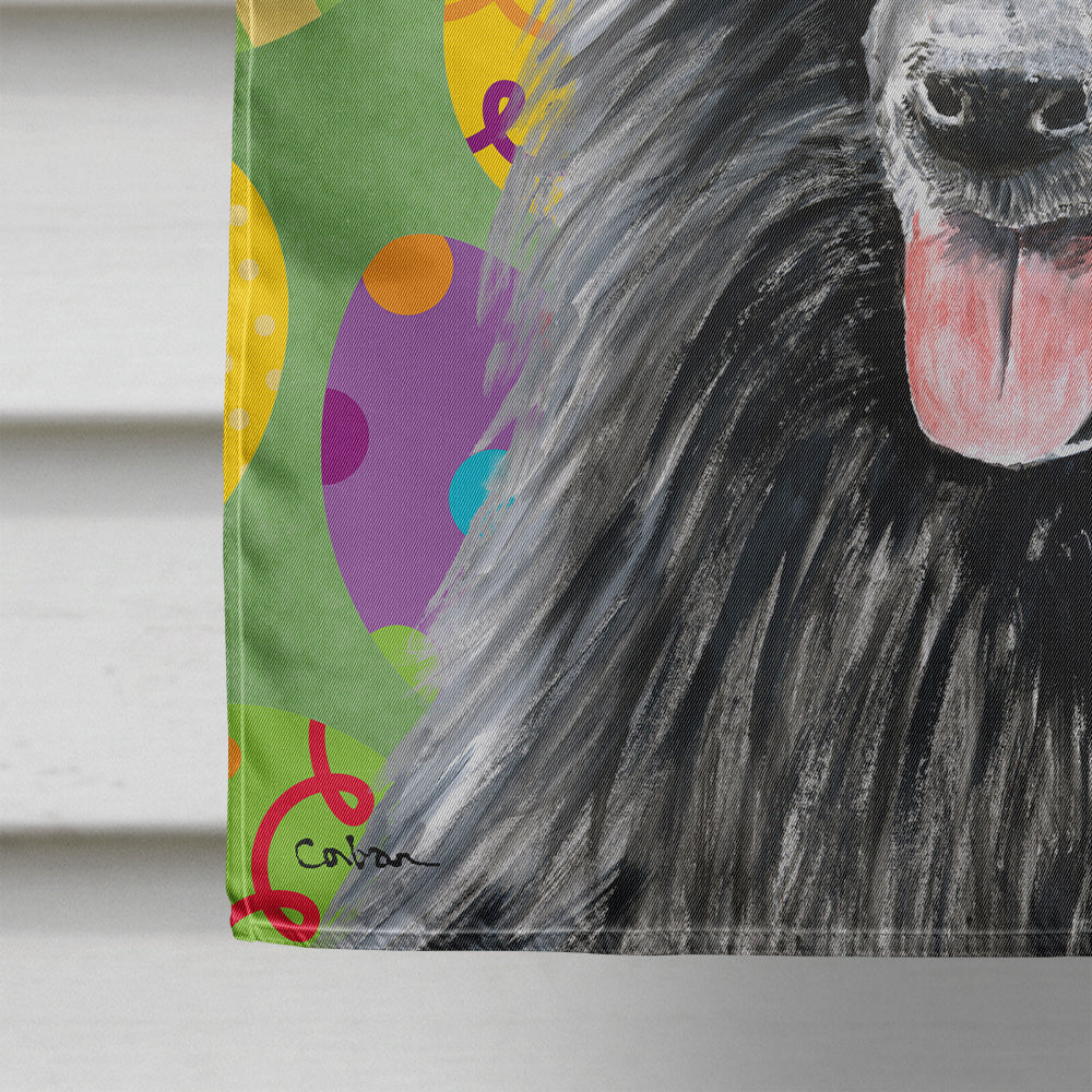 Belgian Sheepdog Easter Eggtravaganza Flag Canvas House Size  the-store.com.