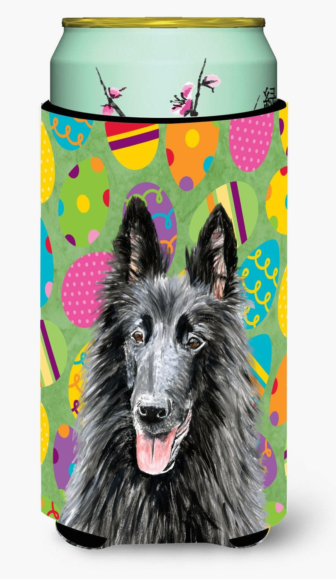 Belgian Sheepdog Easter Eggtravaganza  Tall Boy Beverage Insulator Beverage Insulator Hugger by Caroline&#39;s Treasures