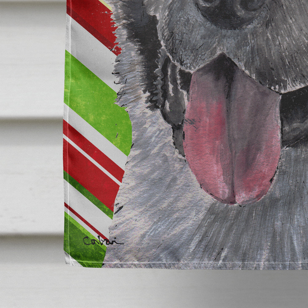 Akita Candy Cane Holiday Christmas Flag Canvas House Size SC9480CHF  the-store.com.