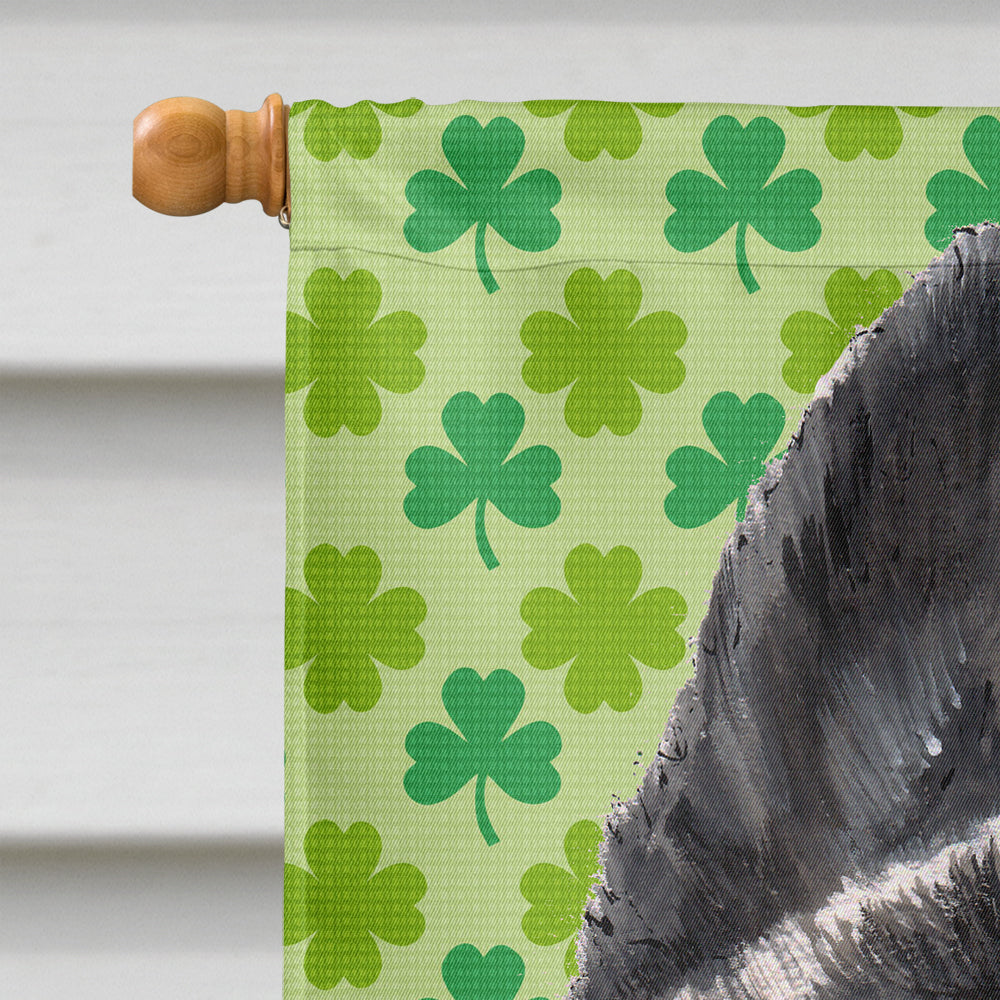 Akita St. Patrick's Day Shamrock Flag Canvas House Size SC9483CHF  the-store.com.