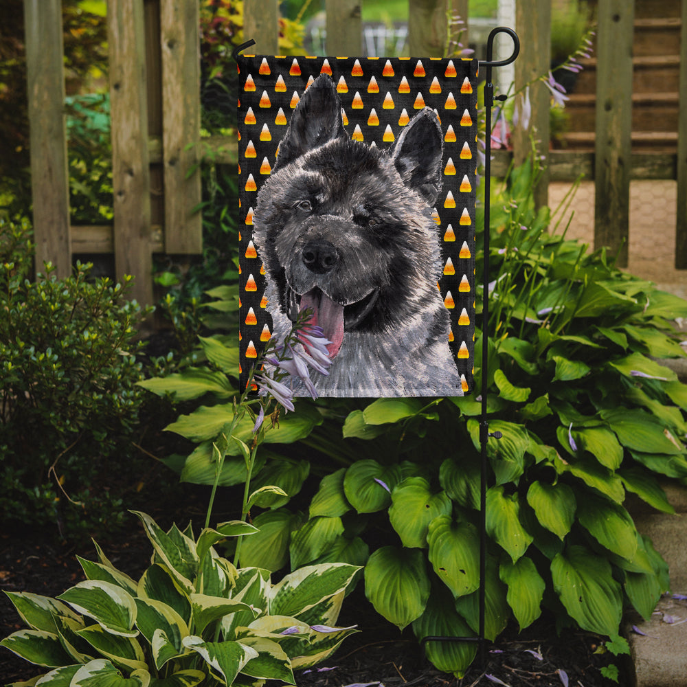 Akita Candy Corn Halloween Flag Garden Size SC9486GF  the-store.com.