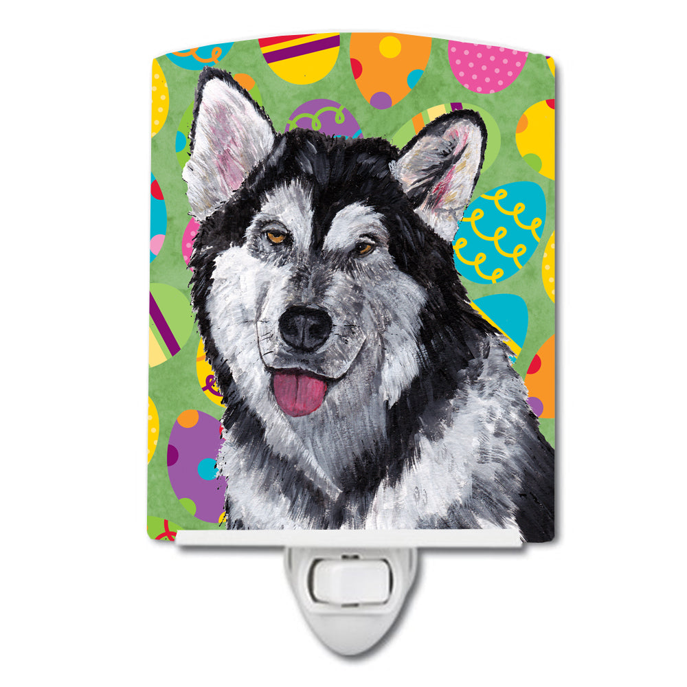 Alaskan Malamute Easter Eggtravaganza Ceramic Night Light SC9489CNL - the-store.com