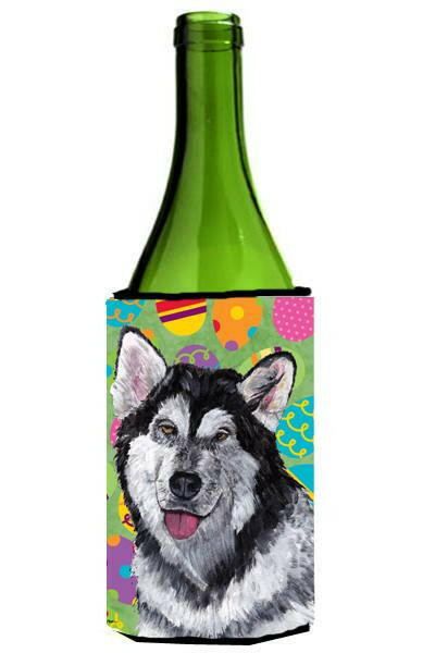 Alaskan Malamute Easter Eggtravaganza Wine Bottle Beverage Insulator Hugger SC9489LITERK by Caroline's Treasures