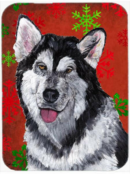 Alaskan Malamute Red Snowflakes Holiday Christmas  Mouse Pad, Hot Pad or Trivet SC9492MP by Caroline&#39;s Treasures