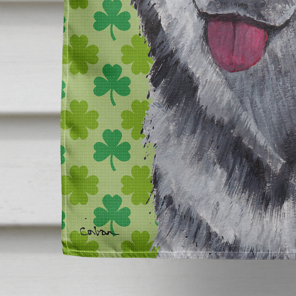 Alaskan Malamute St. Patrick's Day Shamrock Flag Canvas House Size SC9493CHF  the-store.com.