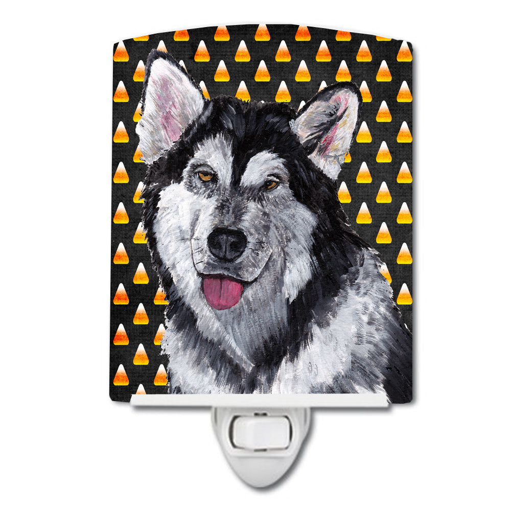 Alaskan Malamute Candy Corn Halloween Ceramic Night Light SC9496CNL - the-store.com