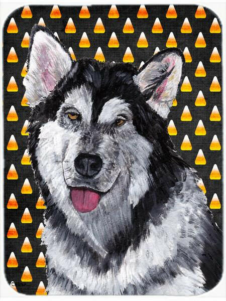 Alaskan Malamute Candy Corn Halloween Glass Cutting Board Large Size SC9496LCB by Caroline&#39;s Treasures