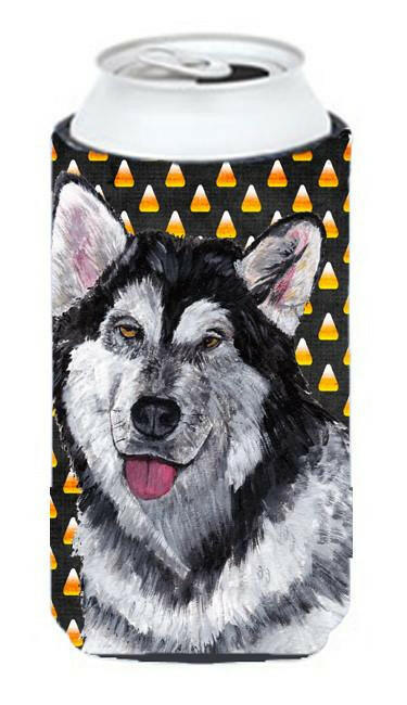 Alaskan Malamute Candy Corn Halloween Tall Boy Beverage Insulator Hugger SC9496TBC by Caroline&#39;s Treasures