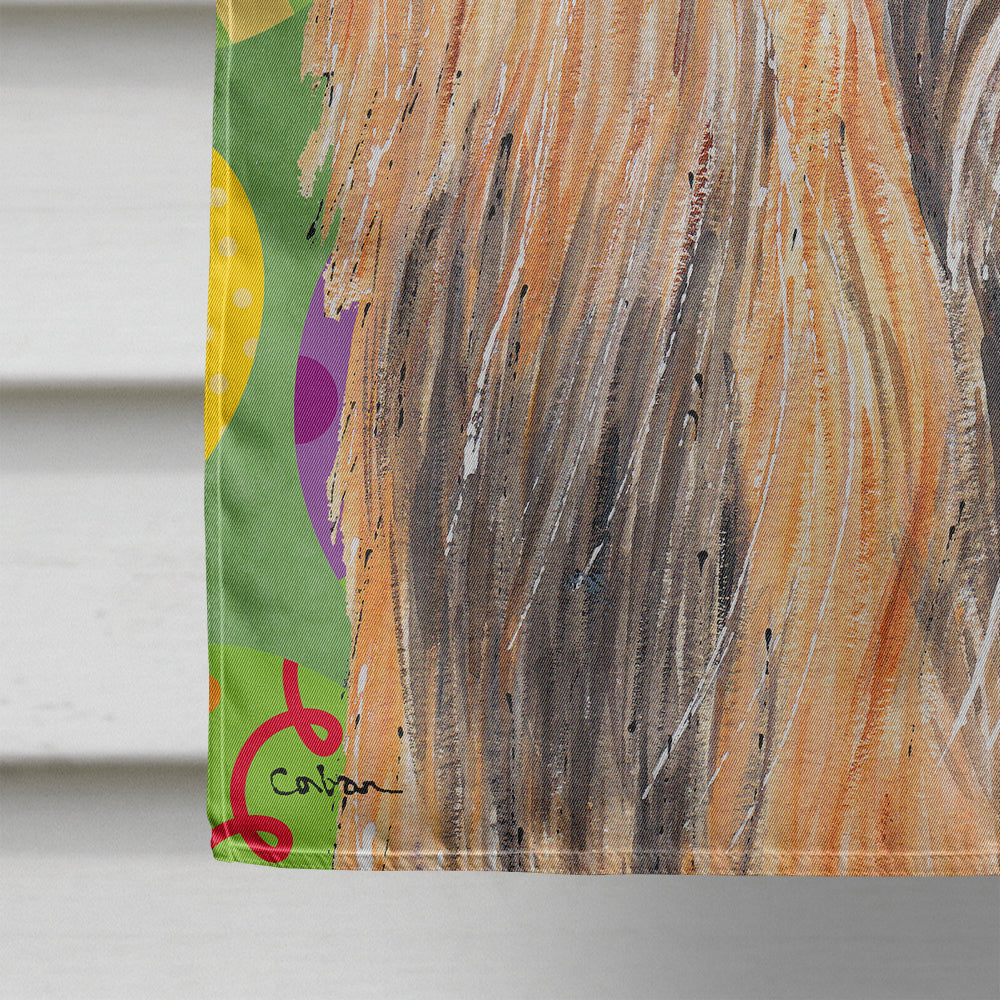 Afghan Hound Easter Eggtravaganza Flag Canvas House Size SC9500CHF  the-store.com.