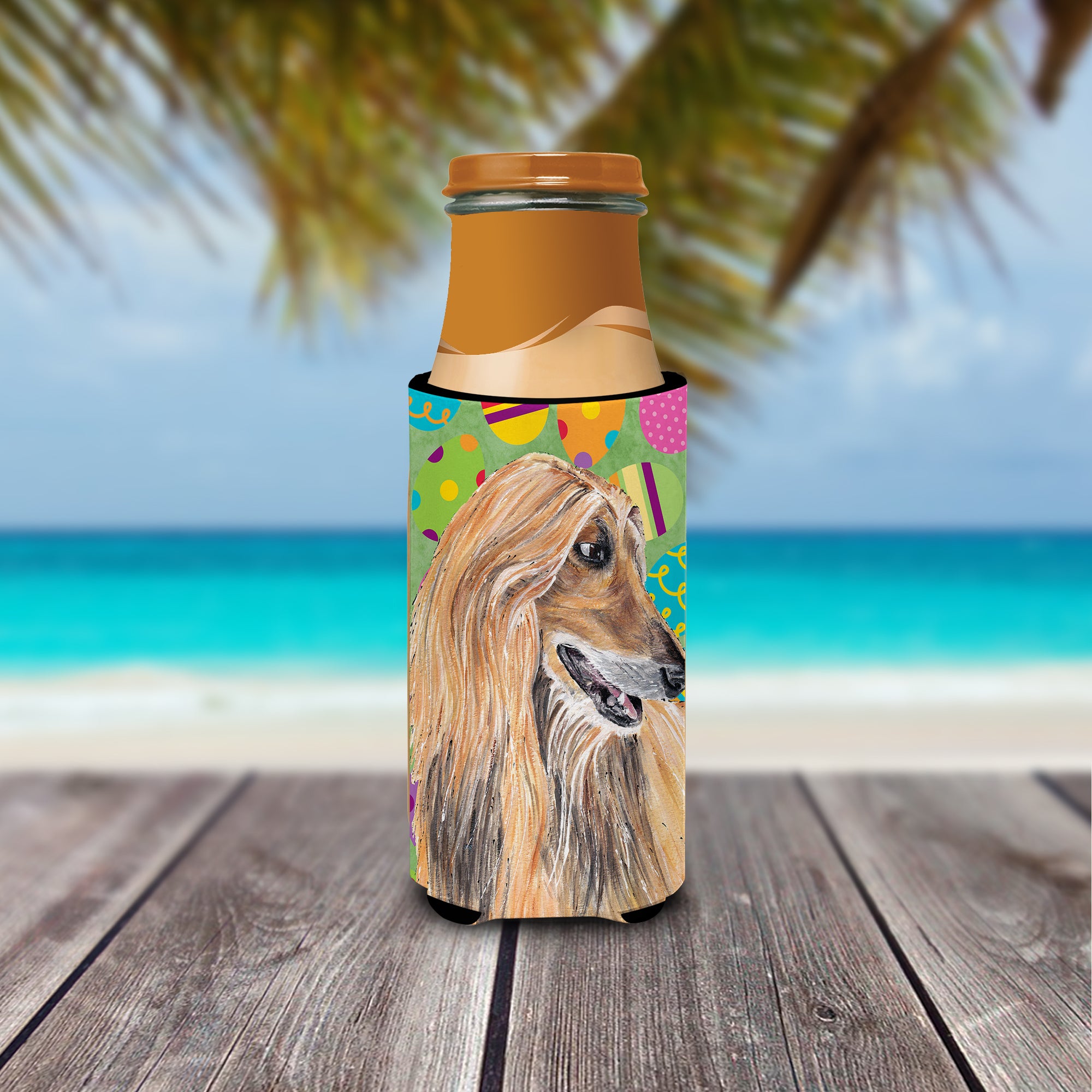 Afghan Hound Easter Eggtravaganza Ultra Beverage Insulators for slim cans SC9500MUK.