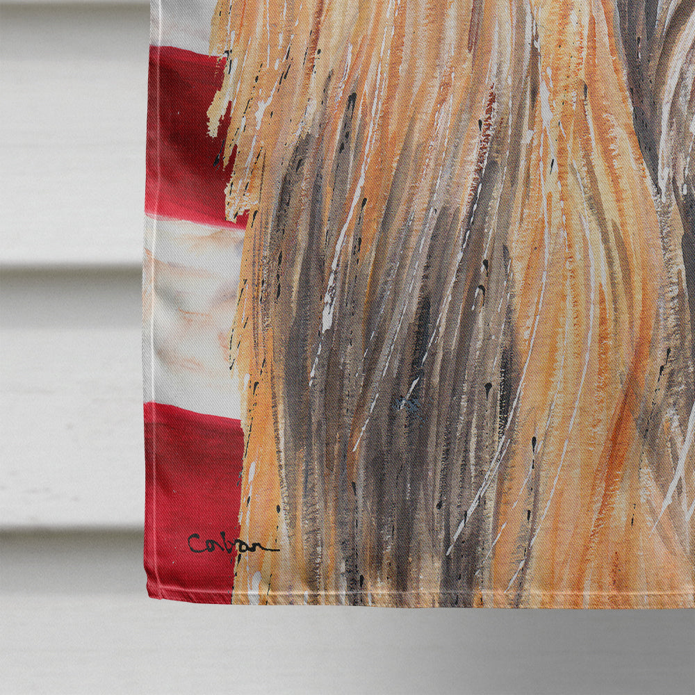 Afghan Hound USA Patriotic American Flag Flag Canvas House Size SC9506CHF  the-store.com.