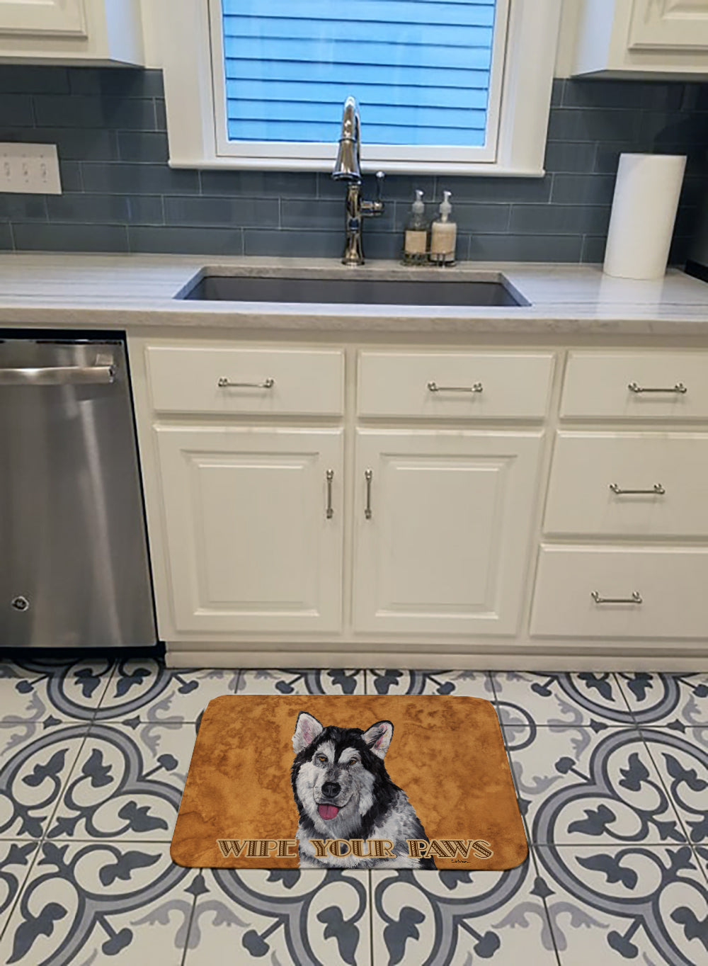 Alaskan Malamute Wipe your Paws Machine Washable Memory Foam Mat SC9507RUG - the-store.com