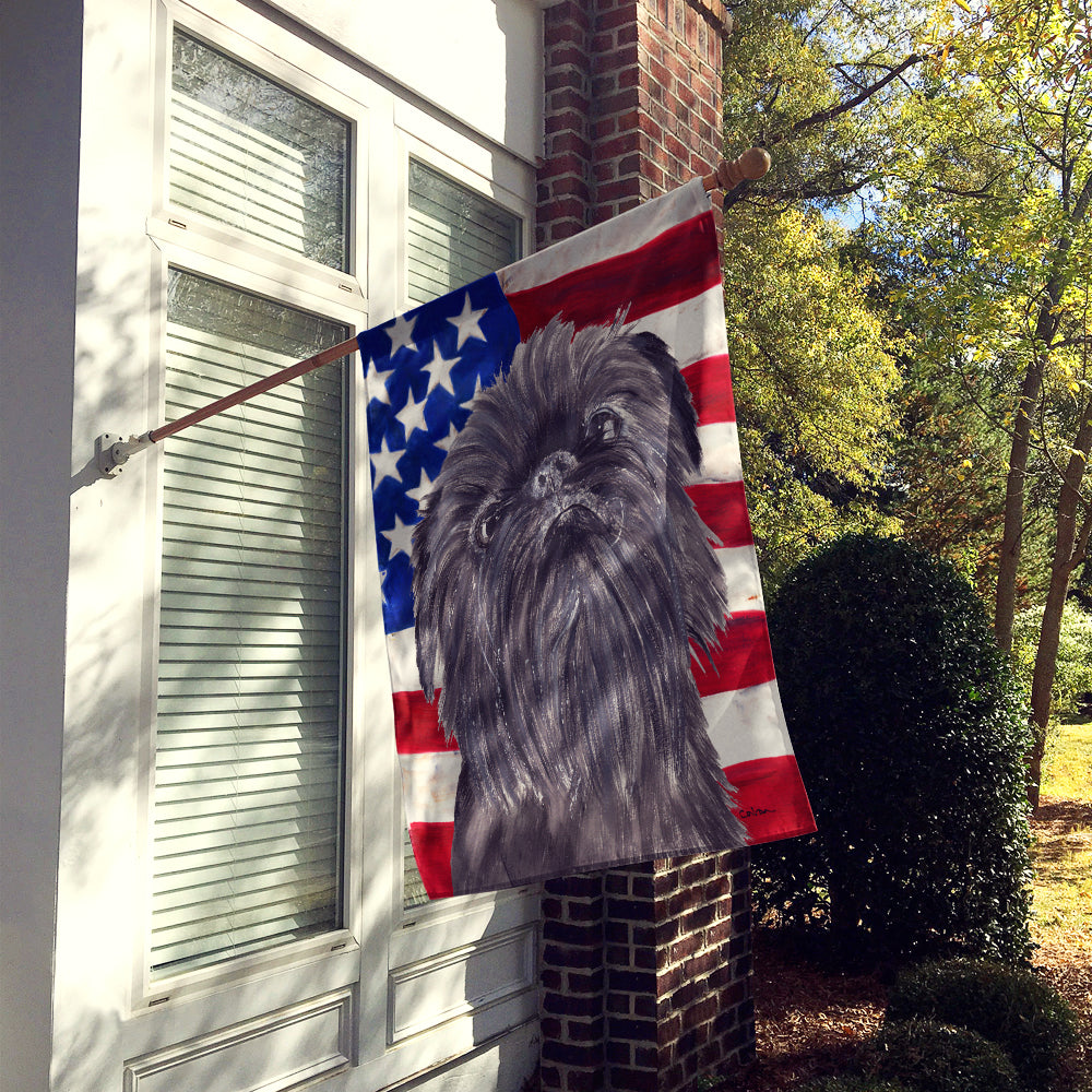 Brussels Griffon USA American Flag Flag Canvas House Size  the-store.com.