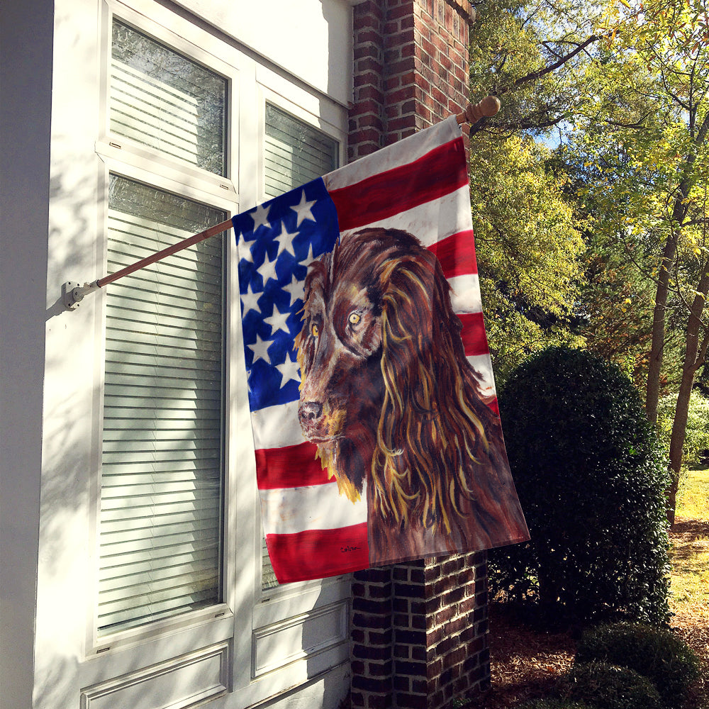 Boykin Spaniel USA American Flag Flag Canvas House Size  the-store.com.