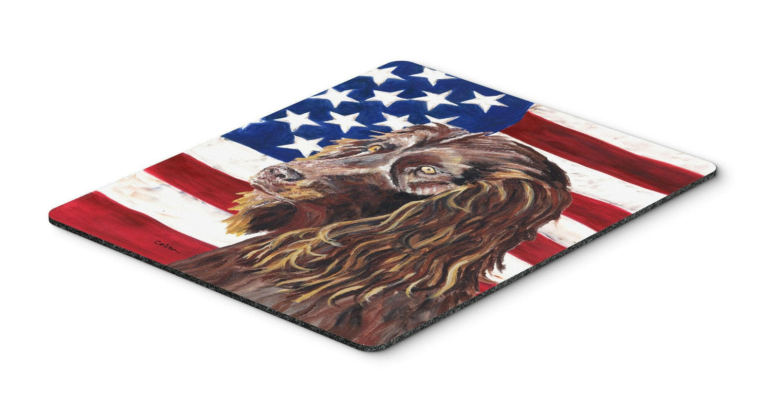 Boykin Spaniel USA American Flag Mouse Pad, Hot Pad or Trivet by Caroline's Treasures