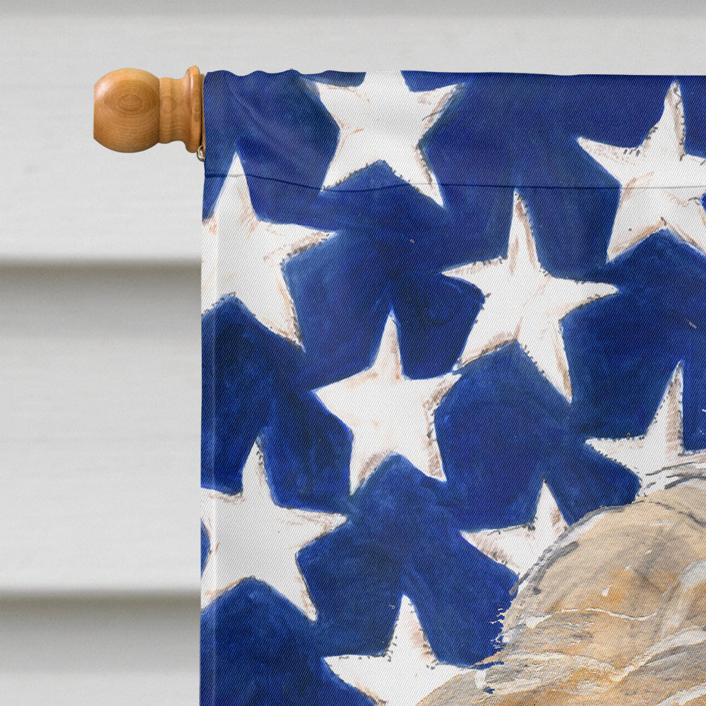 Goldendoodle USA American Flag Flag Canvas House Size  the-store.com.