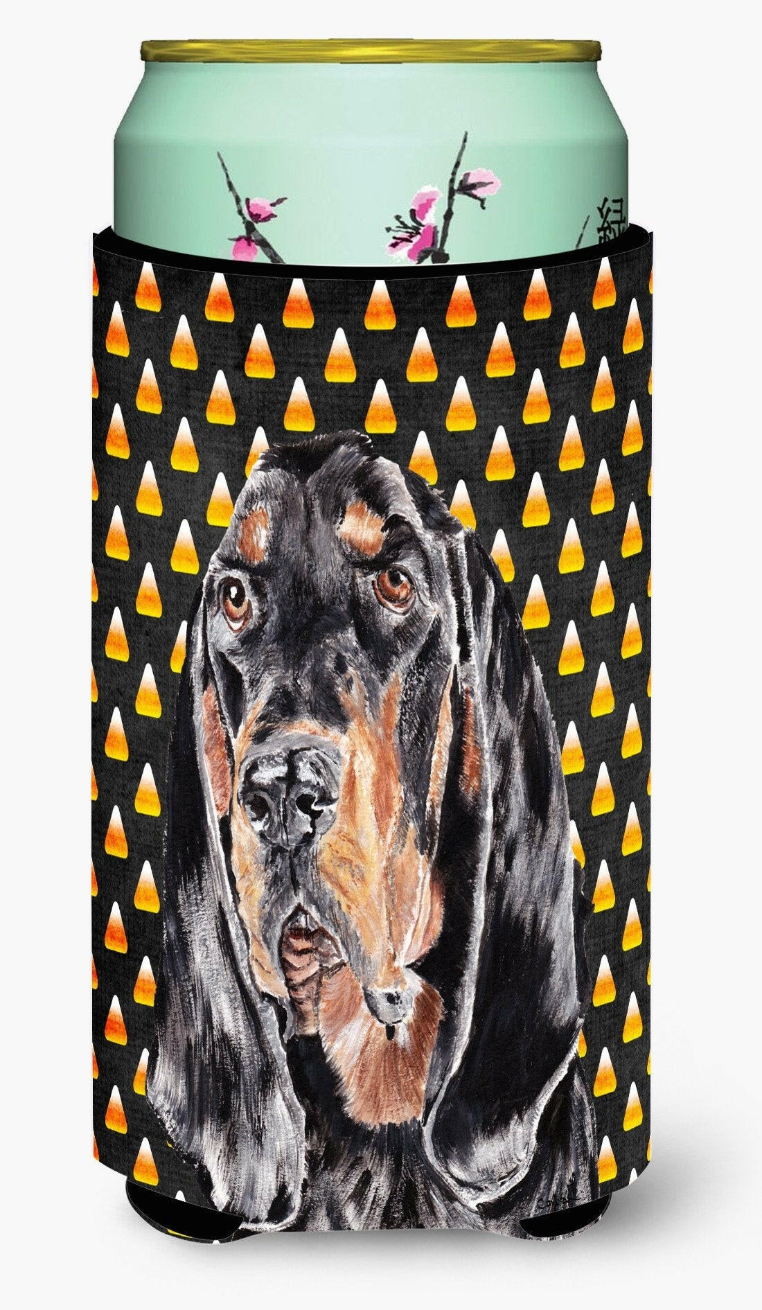 Coonhound Halloween Candy Corn Tall Boy Beverage Insulator Beverage Insulator Hugger by Caroline's Treasures