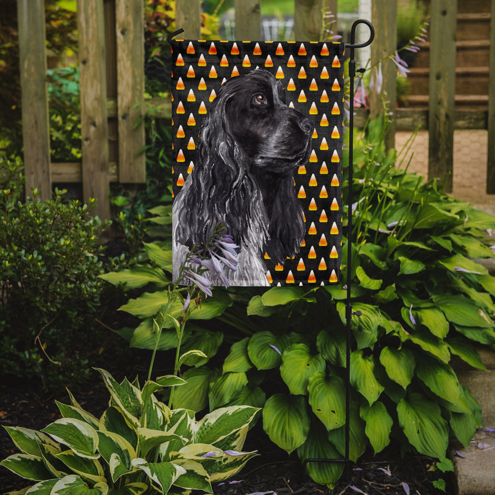 Cocker Spaniel Halloween Candy Corn Flag Garden Size.