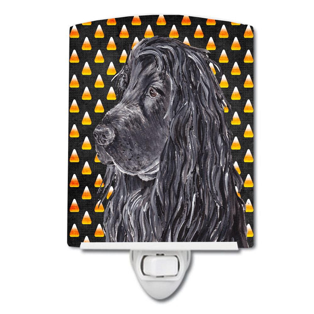 Black Cocker Spaniel  Candy Corn Halloween Ceramic Night Light SC9527CNL - the-store.com