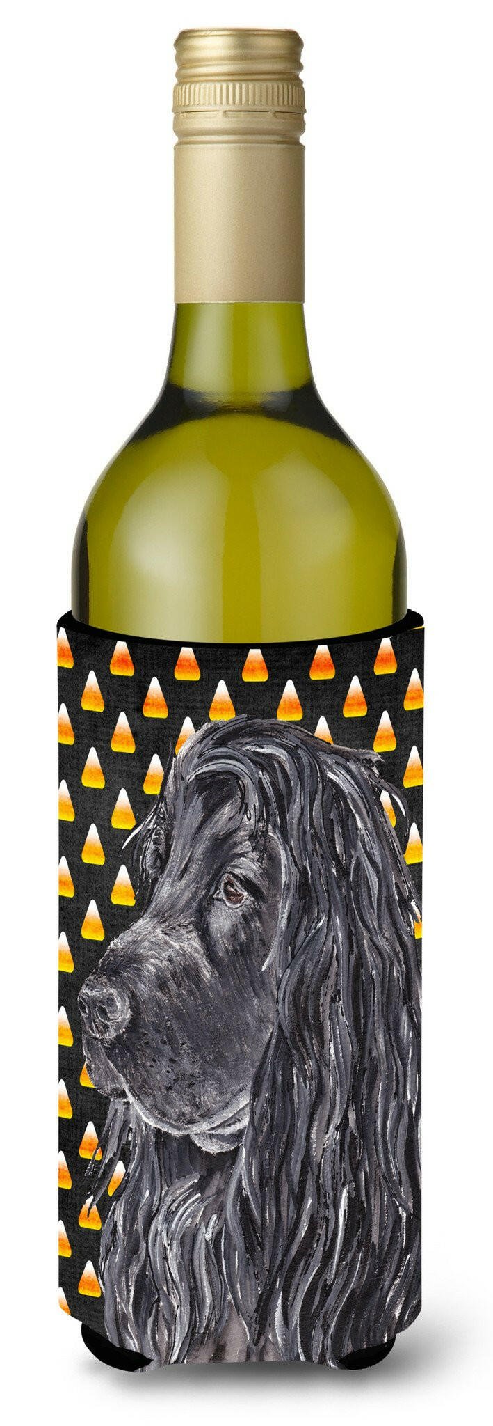 English Cocker Spaniel Halloween Candy Corn Wine Bottle Beverage Insulator Beverage Insulator Hugger by Caroline's Treasures