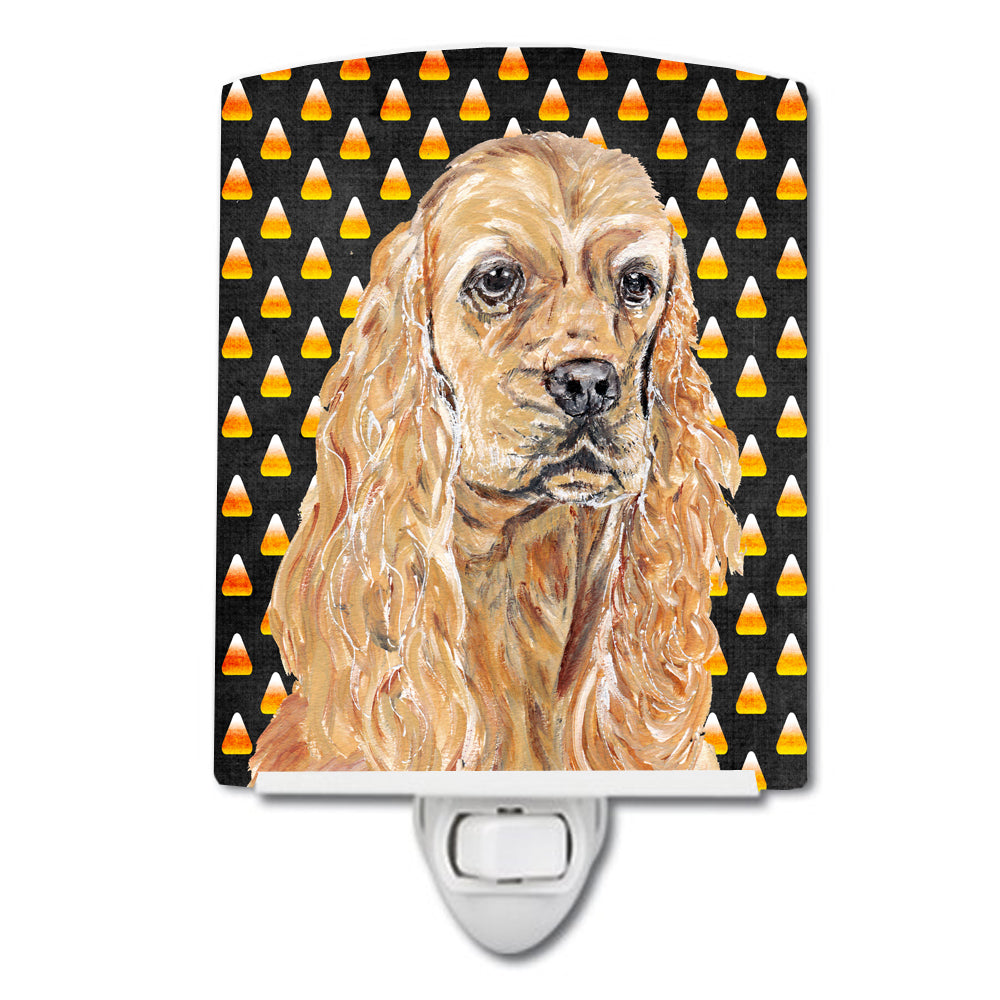 Buff Cocker Spaniel  Candy Corn Halloween Ceramic Night Light SC9528CNL - the-store.com