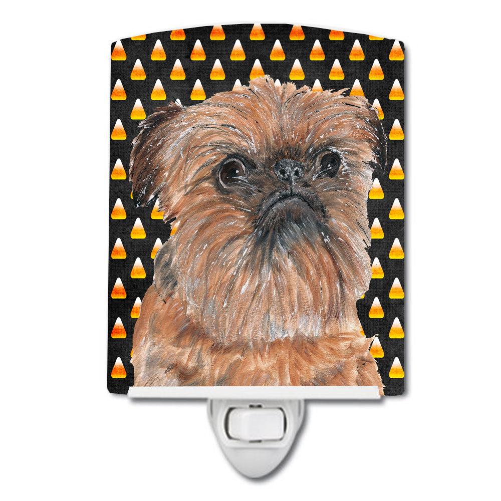 Brussels Griffon  Candy Corn Halloween Ceramic Night Light SC9530CNL - the-store.com