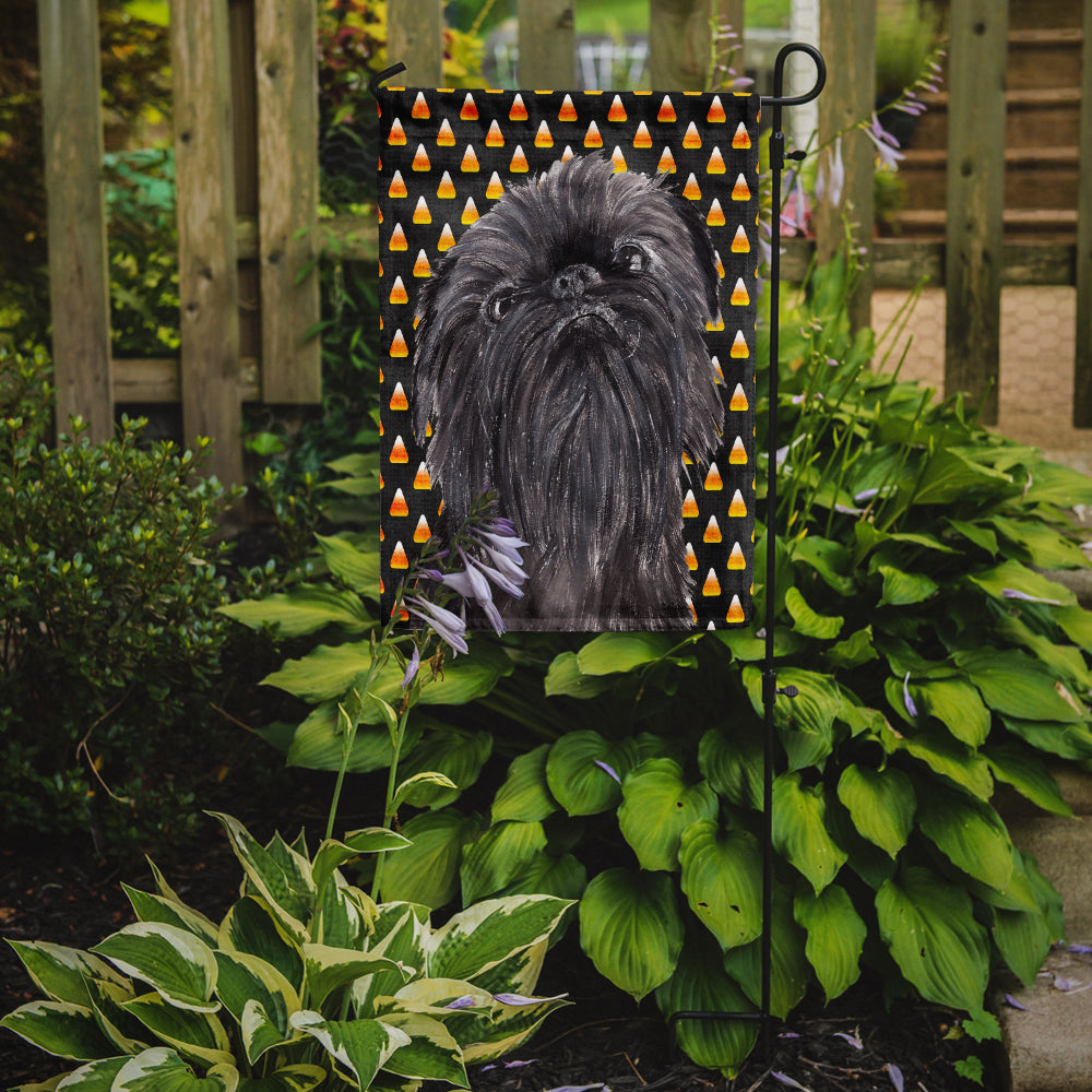 Brussels Griffon Halloween Candy Corn Flag Garden Size.