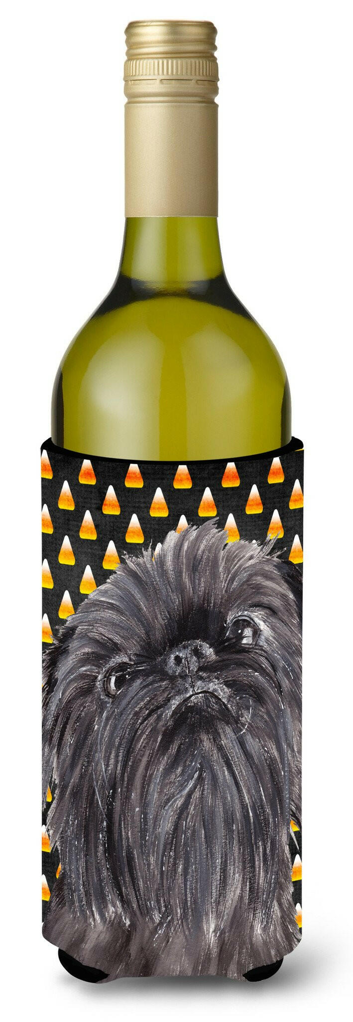 Brussels Griffon Halloween Candy Corn Wine Bottle Beverage Insulator Beverage Insulator Hugger by Caroline's Treasures