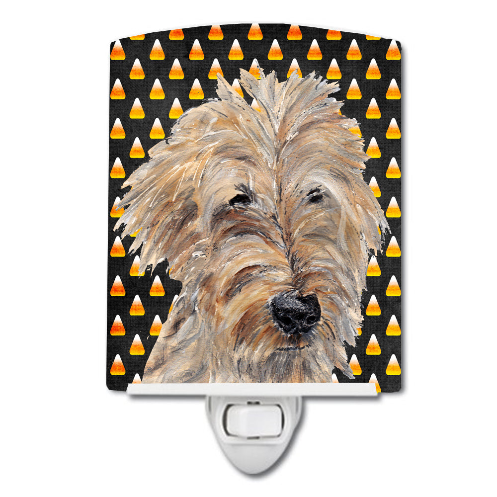 Golden Doodle Candy Corn Halloween Ceramic Night Light SC9535CNL - the-store.com