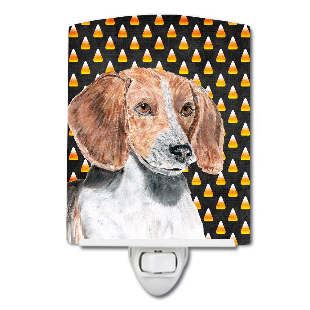 English Foxhound Candy Corn Halloween Ceramic Night Light SC9537CNL - the-store.com