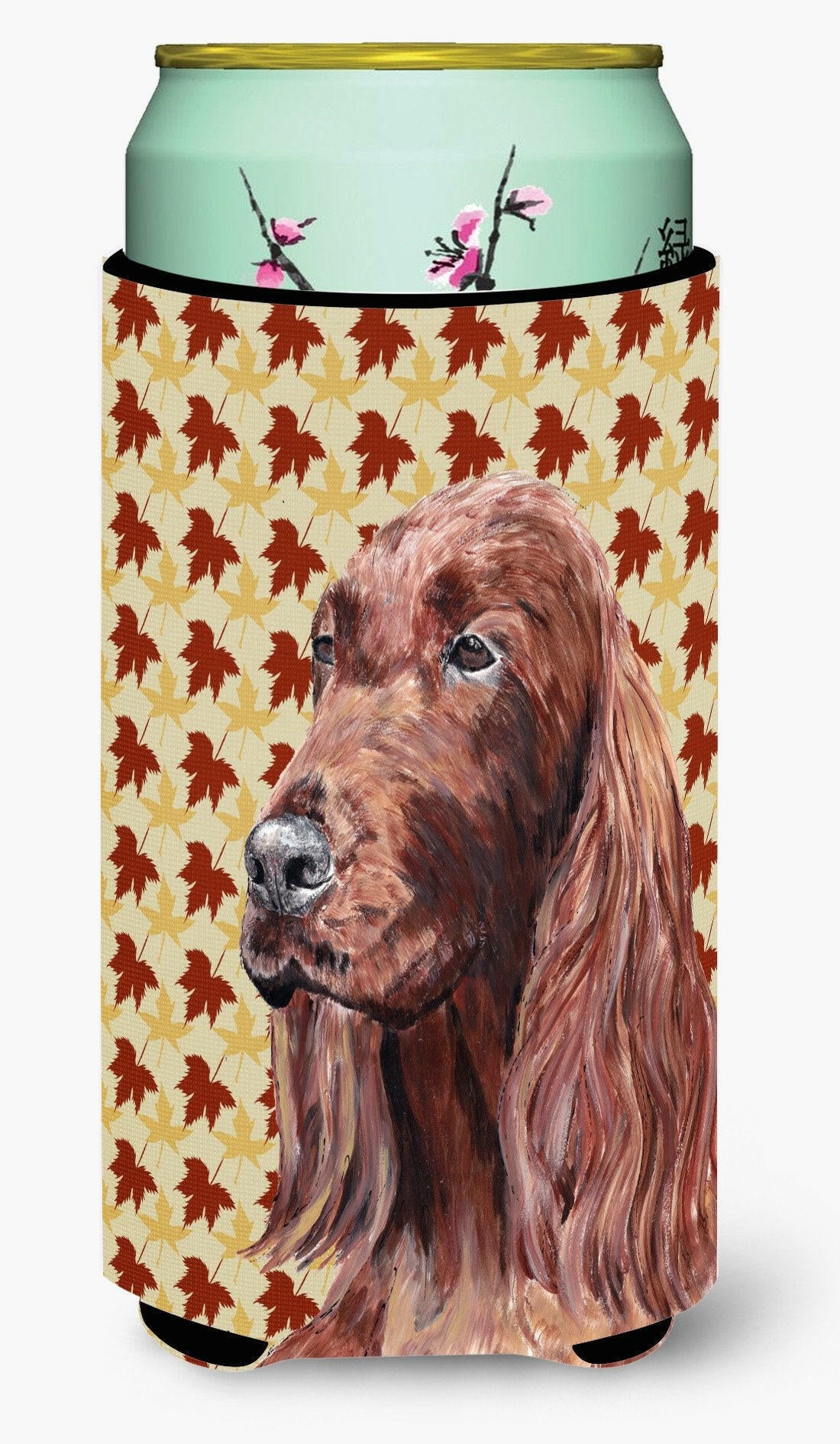 Irish Setter Fall Leaves Tall Boy Beverage Insulator Beverage Insulator Hugger by Caroline's Treasures