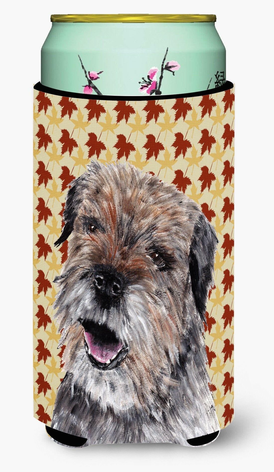 Border Terrier Fall Leaves Tall Boy Beverage Insulator Beverage Insulator Hugger by Caroline&#39;s Treasures