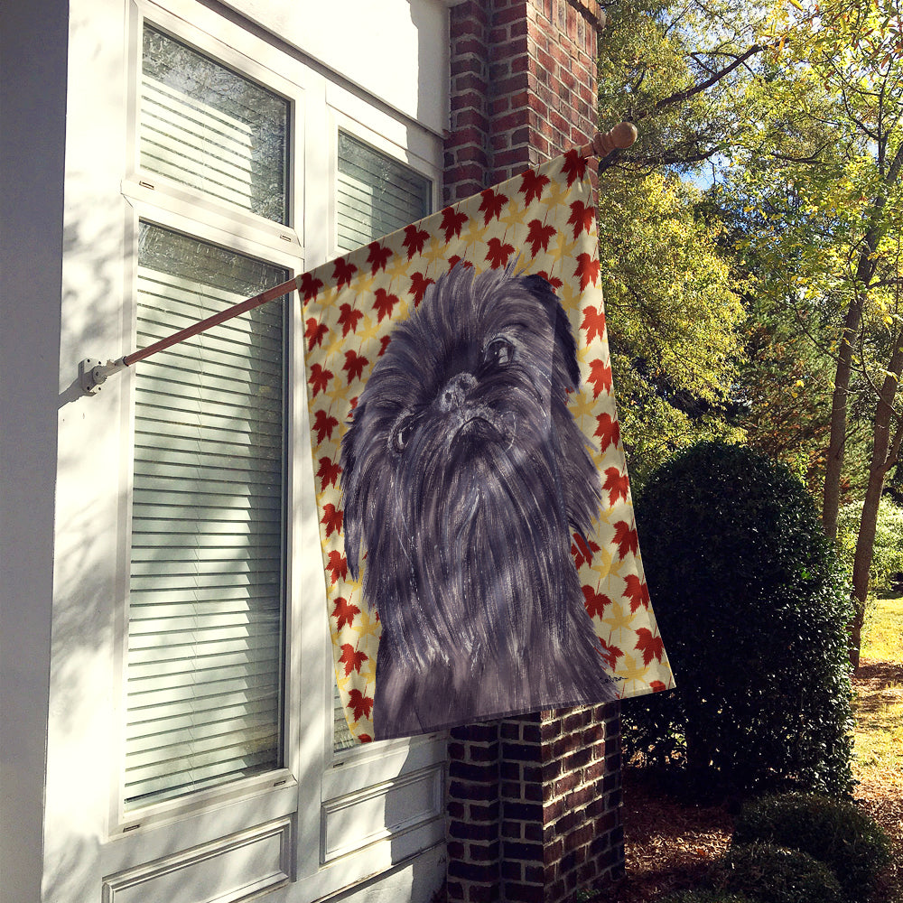 Brussels Griffon Fall Leaves Flag Canvas House Size  the-store.com.