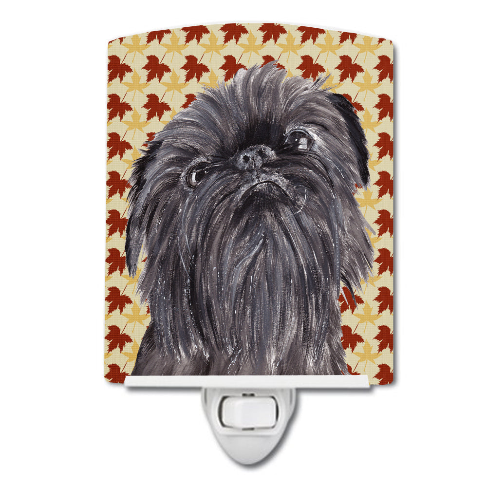 Brussels Griffon Fall Leaves Ceramic Night Light SC9545CNL - the-store.com