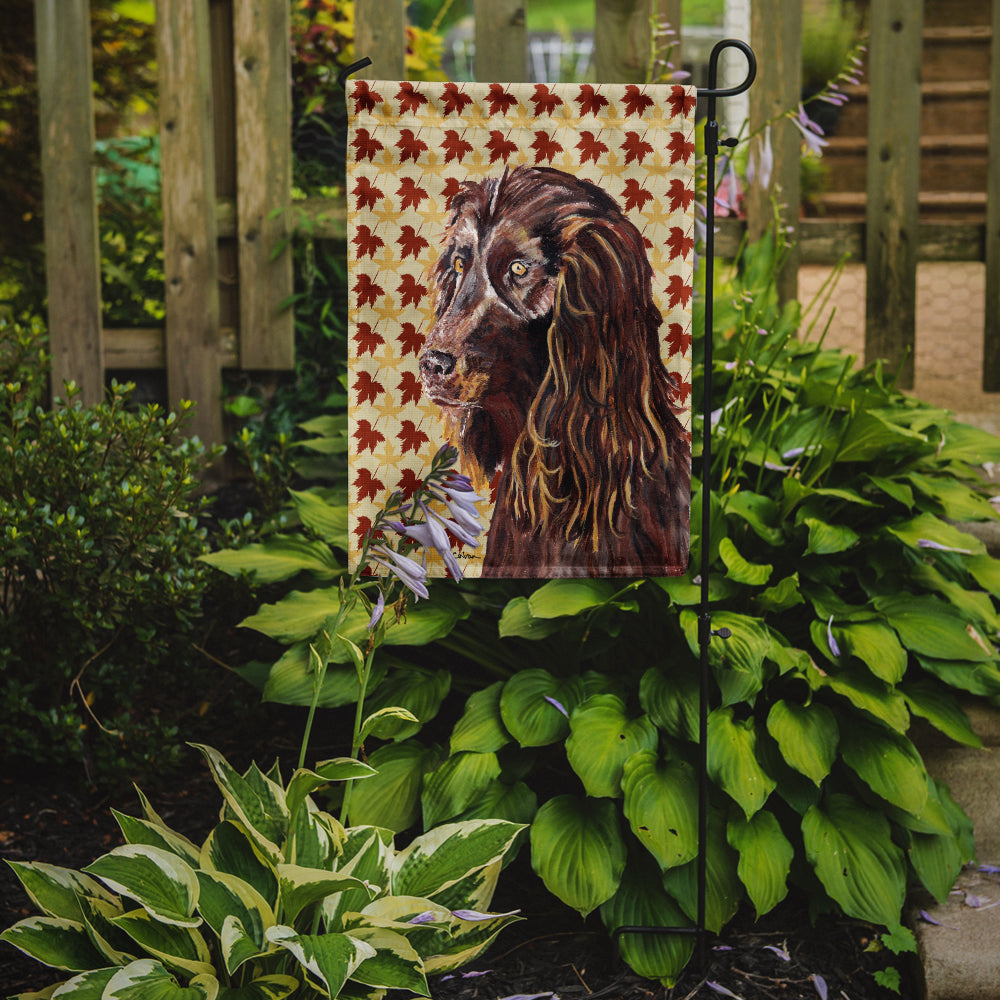 Boykin Spaniel Fall Leaves Flag Garden Size.