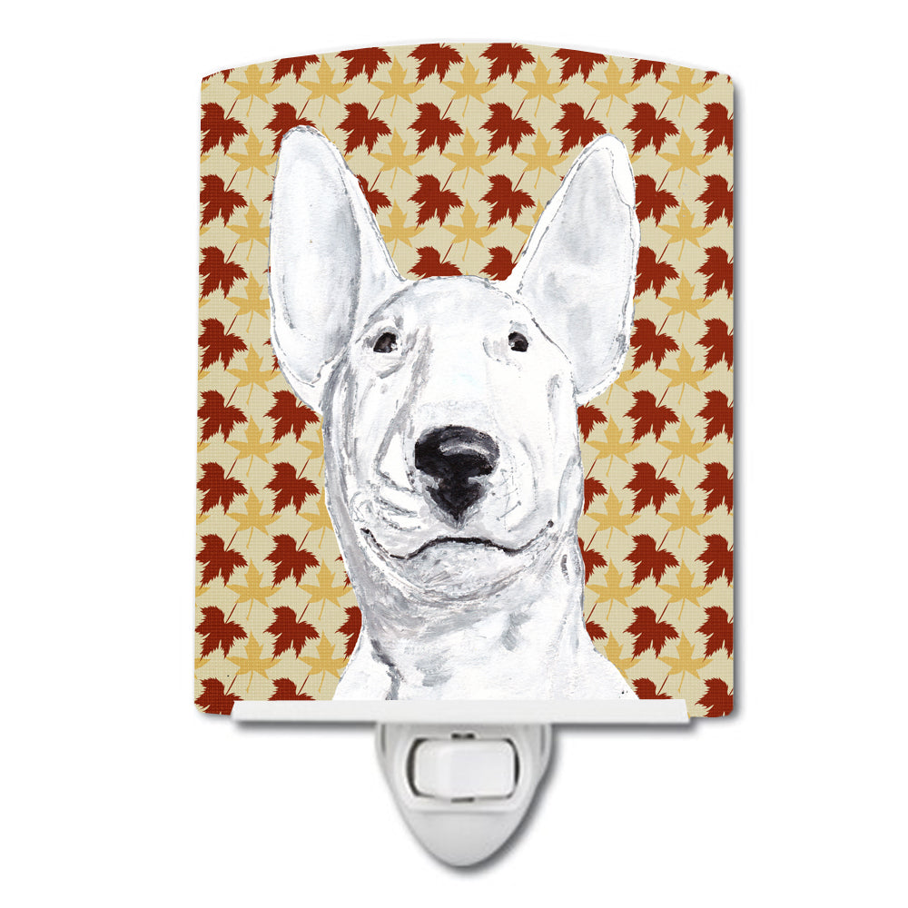 Bull Terrier Fall Leaves Ceramic Night Light SC9548CNL - the-store.com