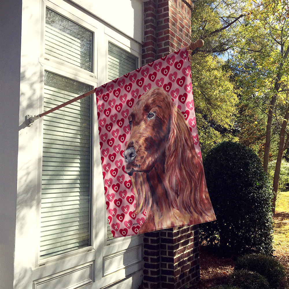 Irish Setter Valentine's Love Flag Canvas House Size  the-store.com.