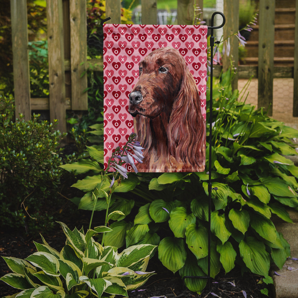 Irish Setter Valentine's Love Flag Garden Size.