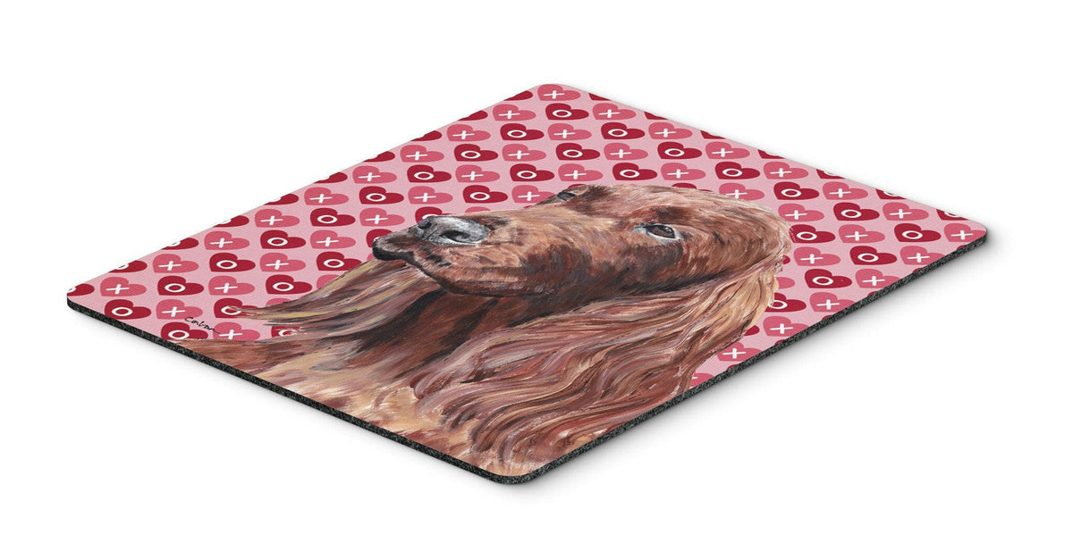 Irish Setter Valentine&#39;s Love Mouse Pad, Hot Pad or Trivet by Caroline&#39;s Treasures