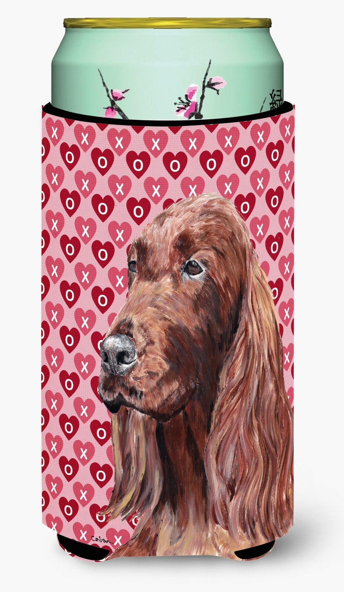 Irish Setter Valentine's Love Tall Boy Beverage Insulator Beverage Insulator Hugger by Caroline's Treasures