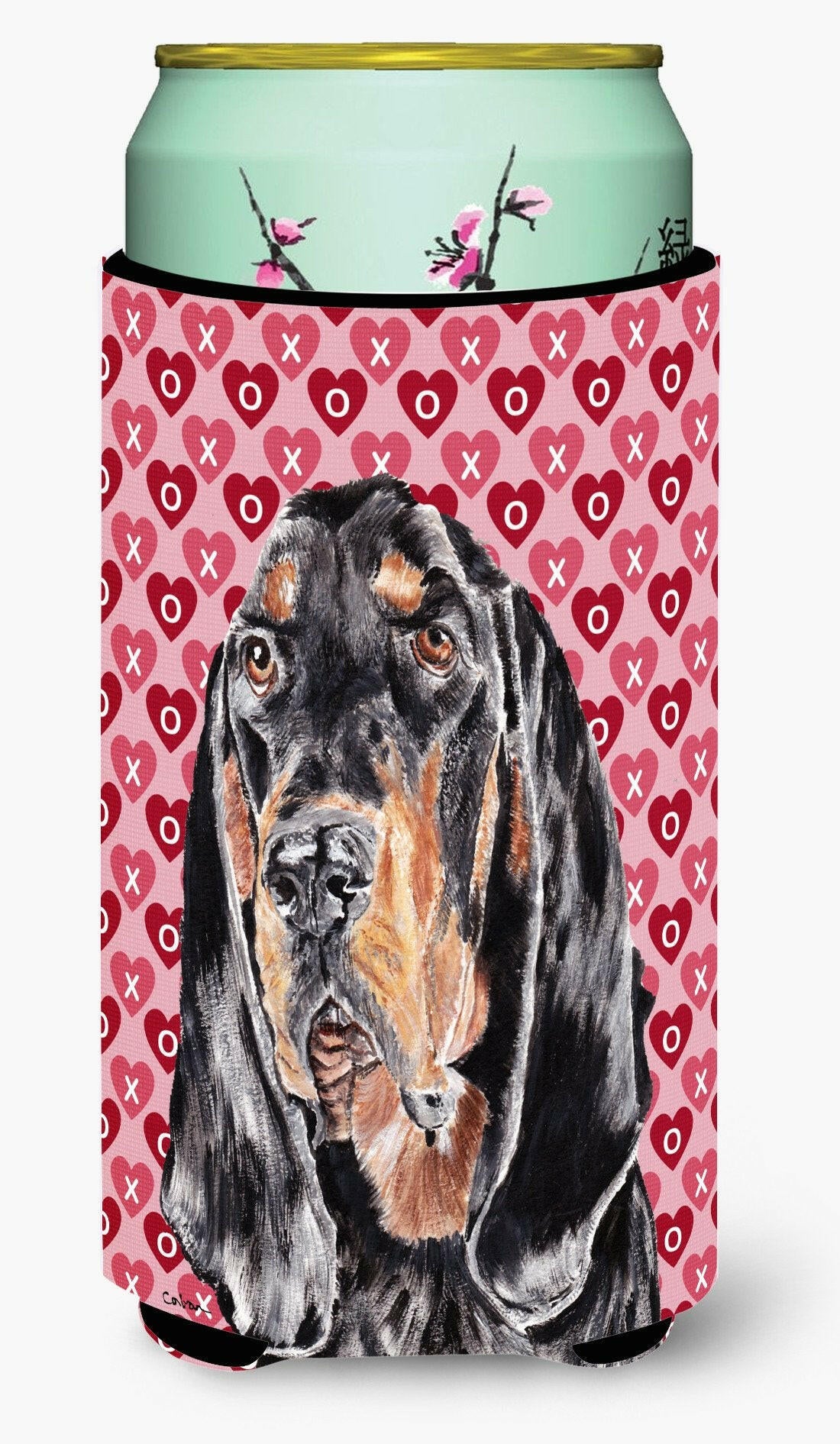 Coonhound Valentine's Love Tall Boy Beverage Insulator Beverage Insulator Hugger by Caroline's Treasures