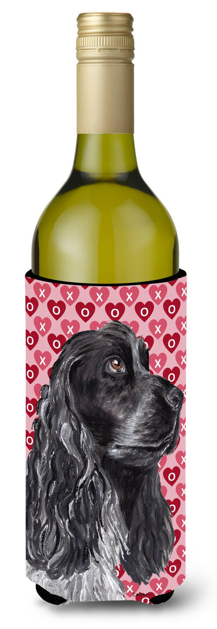 Cocker Spaniel Valentine's Love Wine Bottle Beverage Insulator Beverage Insulator Hugger by Caroline's Treasures