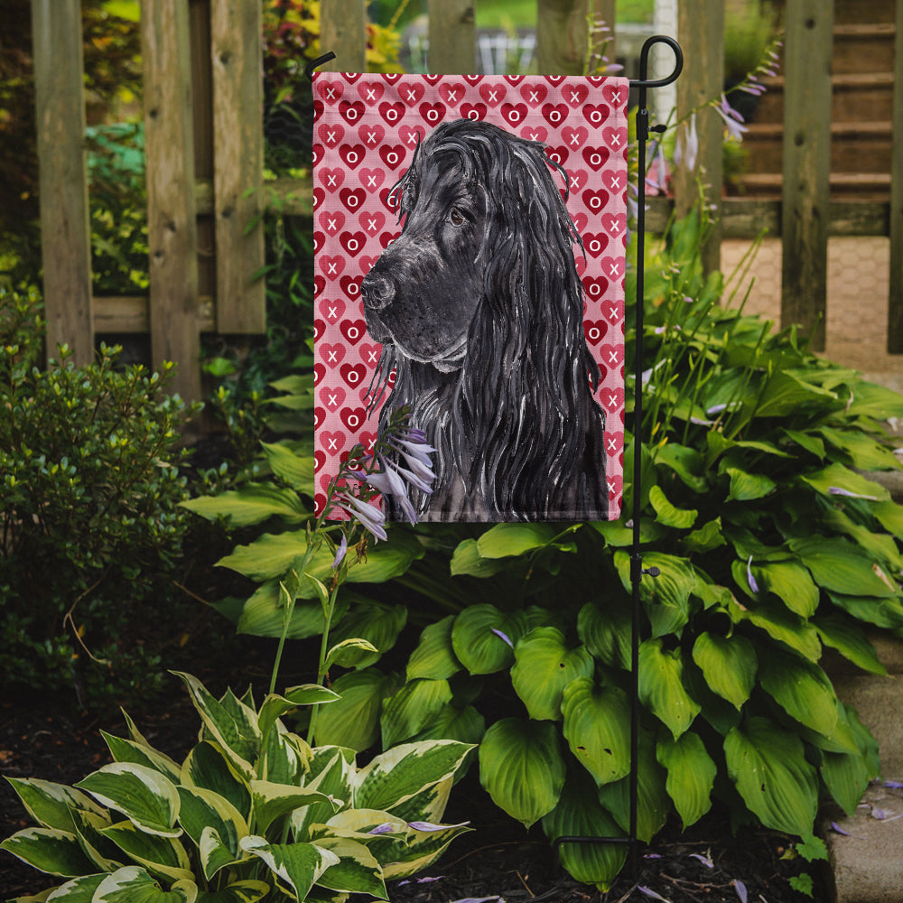 English Cocker Spaniel Valentine's Love Flag Garden Size.