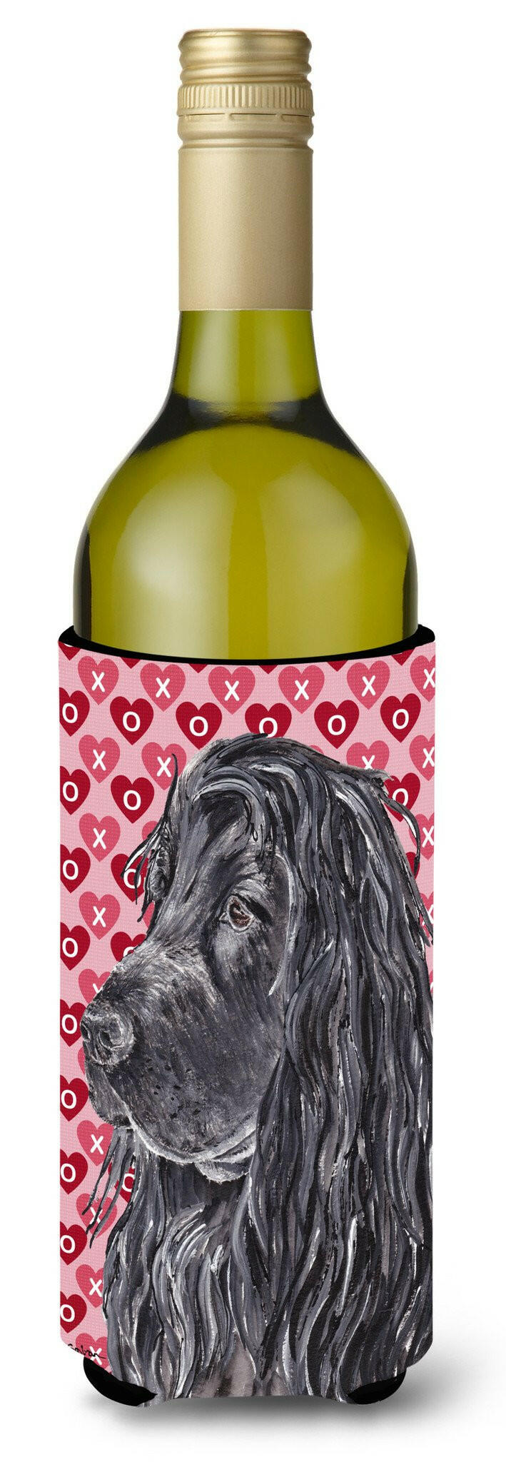 English Cocker Spaniel Valentine&#39;s Love Wine Bottle Beverage Insulator Beverage Insulator Hugger by Caroline&#39;s Treasures