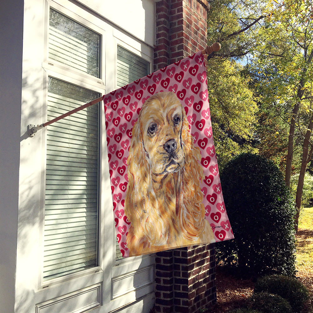 Cocker Spaniel Valentine's Love Flag Canvas House Size  the-store.com.