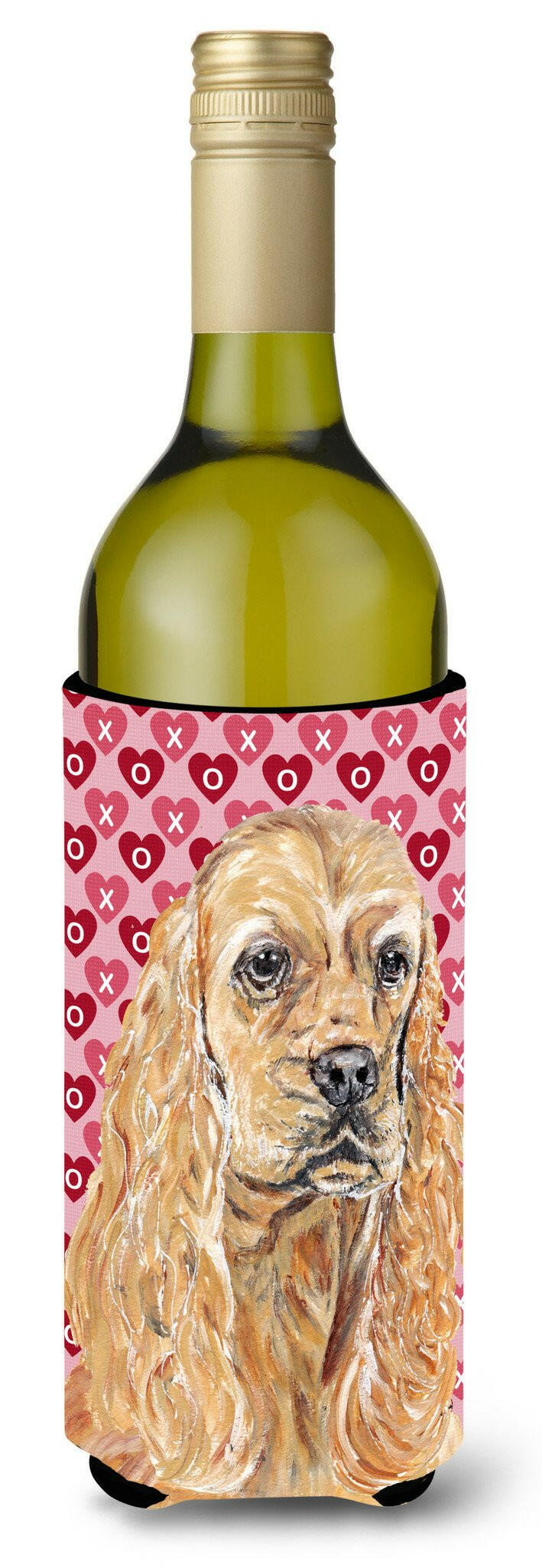 Cocker Spaniel Valentine's Love Wine Bottle Beverage Insulator Beverage Insulator Hugger by Caroline's Treasures